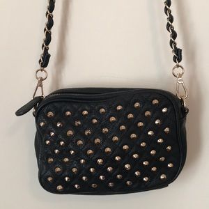 Gold studded crossbody bag